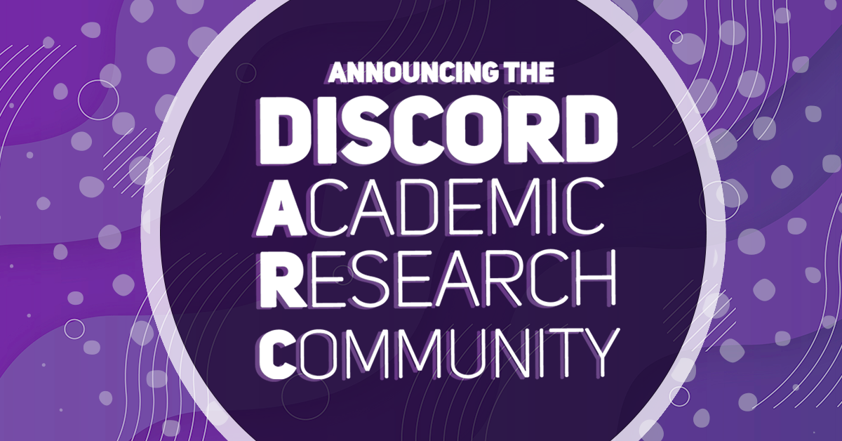 Banner: Announcing the Discord Academic Research Community.